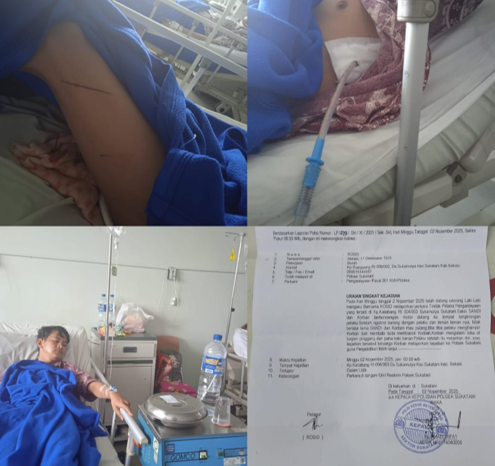Pelaku Pembacokan Di Sukatani Masih Buron, Keluarga Meminta Polisi Cepat Tangkap Pelaku.